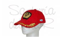 Gorra laureles roja Capitn de Marina Mercante bandera Galicia