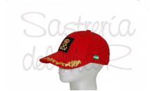Gorra laureles roja Patr�n de Yate a mano bandera Andalucia