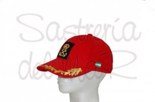 Gorra laureles roja Patrn de Yate a mano bandera Andalucia