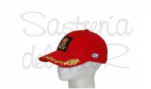 Gorra laureles roja Patr�n de Yate a mano bandera Galicia