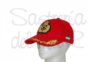 Gorra laureles rojo Capitn de Yate bandera Andalucia