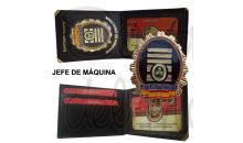 Cartera con placa Jefe de Mquinas