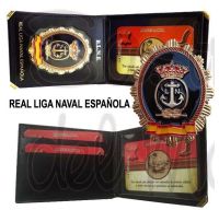 Carteras Real Liga Naval con placa