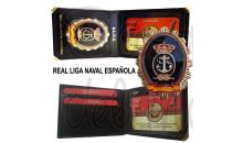 Cartera con placa Real Liga Naval Espaola