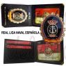 Cartera con placa Real Liga Naval Espaola